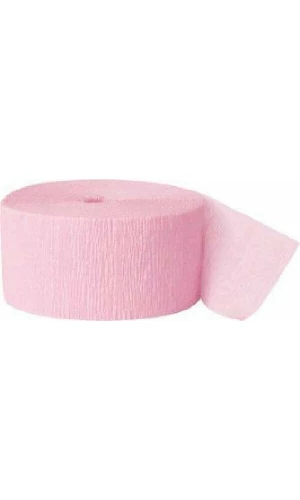 Crepe Streamer Pastel Pink (81ft) - 4.45cm x 24.6m