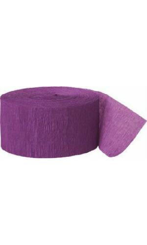 Crepe Streamer Purple (81ft) - 4.45cm x 24.6m
