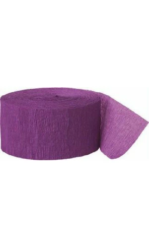 Crepe Streamer Purple (81ft) - 4.45cm x 24.6m