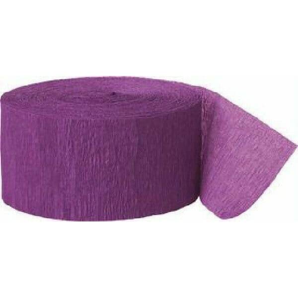 Crepe Streamer Purple (81ft) - 4.45cm x 24.6m