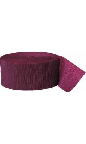 Crepe Streamer Burgundy (81ft) - 4.45cm x 24.6cm