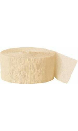 Crepe Streamer Cream (81ft) - 4.45cm x 24.6m
