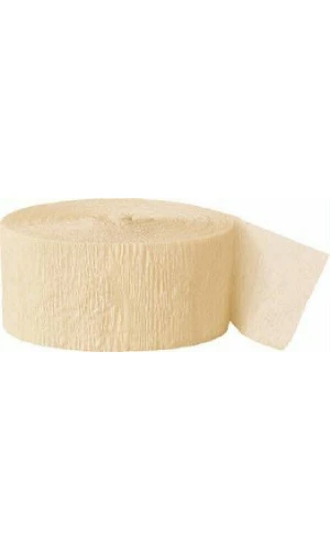 Crepe Streamer Cream (81ft) - 4.45cm x 24.6m