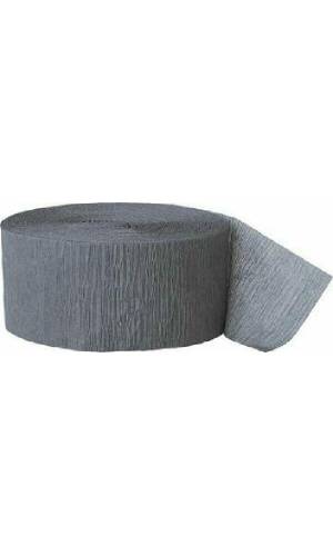 Crepe Streamer Grey (81ft) - 4.45cm x 24.6m