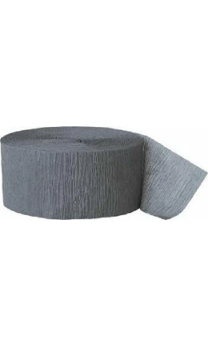 Crepe Streamer Grey (81ft) - 4.45cm x 24.6m