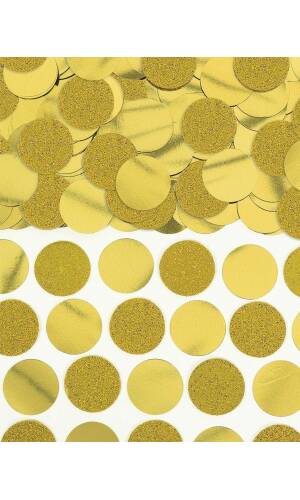 Gold Glitter Foil Circle Confetti - 63g