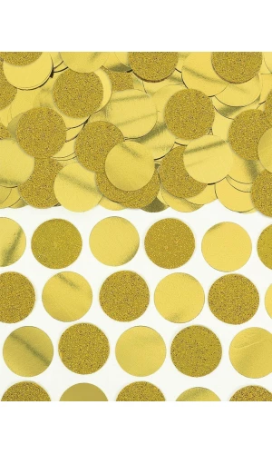 Gold Glitter Foil Circle Confetti - 63g
