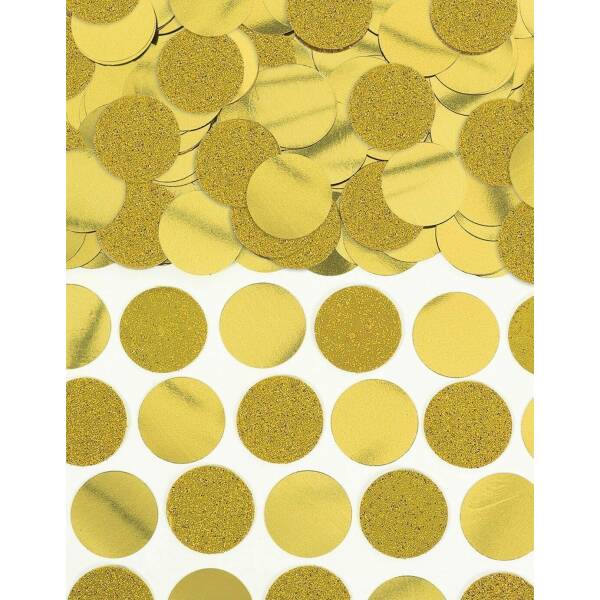 Gold Glitter Foil Circle Confetti - 63g