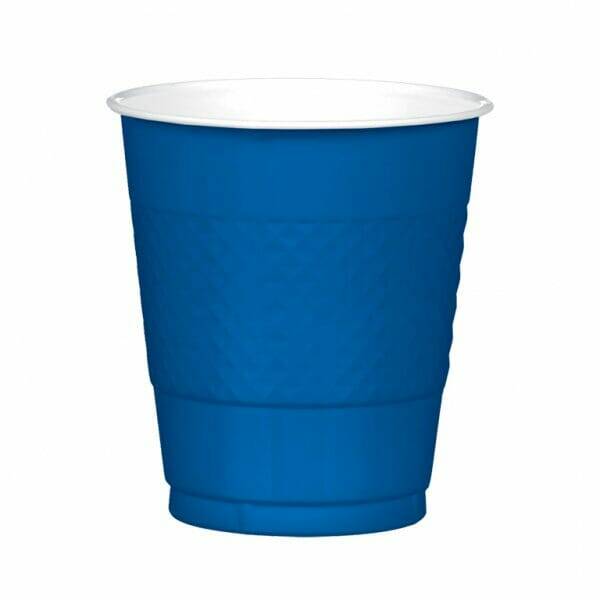 Bright Royal Blue Plastic Cups 355ml – 10pk