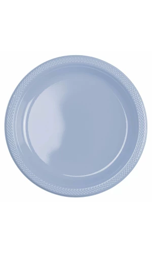 Pastel Blue Plastic Plates 22.8 cm - 10pk