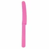 Bright Pink Reusable Plastic Knives - 10pk