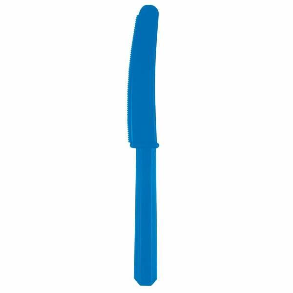 Bright Royal Blue Reusable Plastic Knives - 10pk