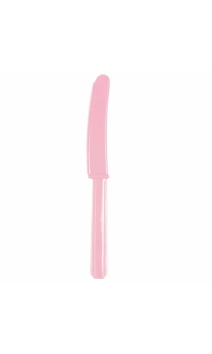 New Pink Reusable Plastic Knives - 10pk