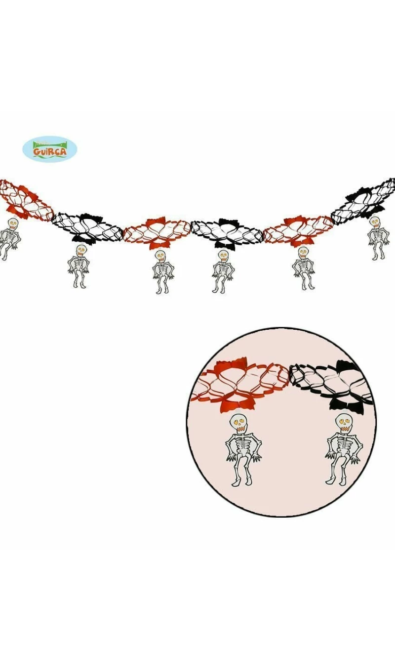 Halloween Dancing Skull Garland 15 x 200cm