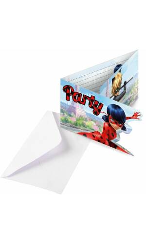 Miraculous Invitations & Envelopes - 8pk