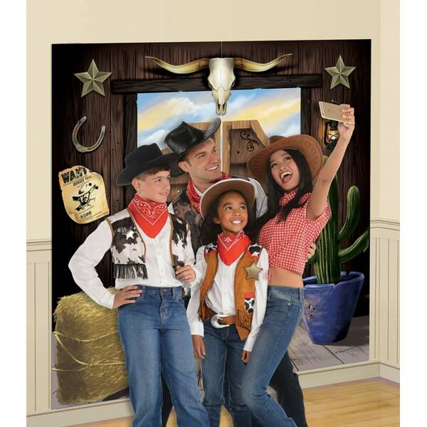 Western Party Selfie Scene Setter (Over 5 Feet Tall) - 2pcs