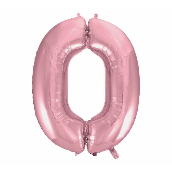 Light Pink 34 Inch Number Foil Balloon - No.0