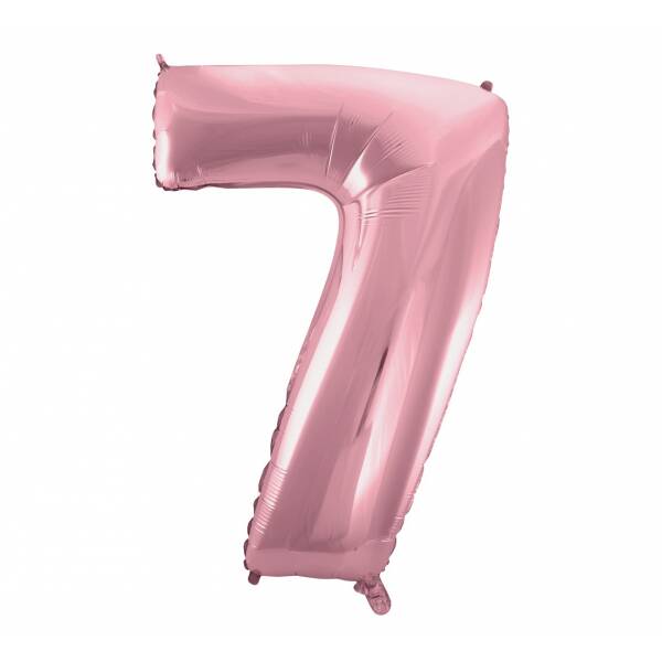 Light Pink 34 Inch Number Foil Balloon - No.7