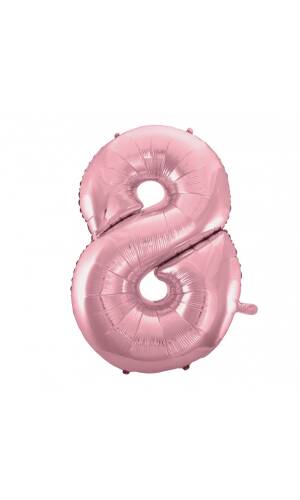 Light Pink 34 Inch Number Foil Balloon - No.8