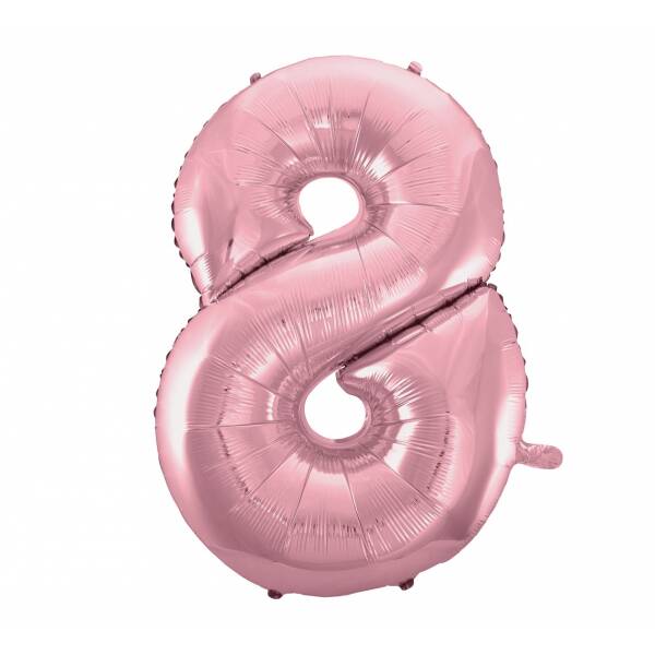 Light Pink 34 Inch Number Foil Balloon - No.8