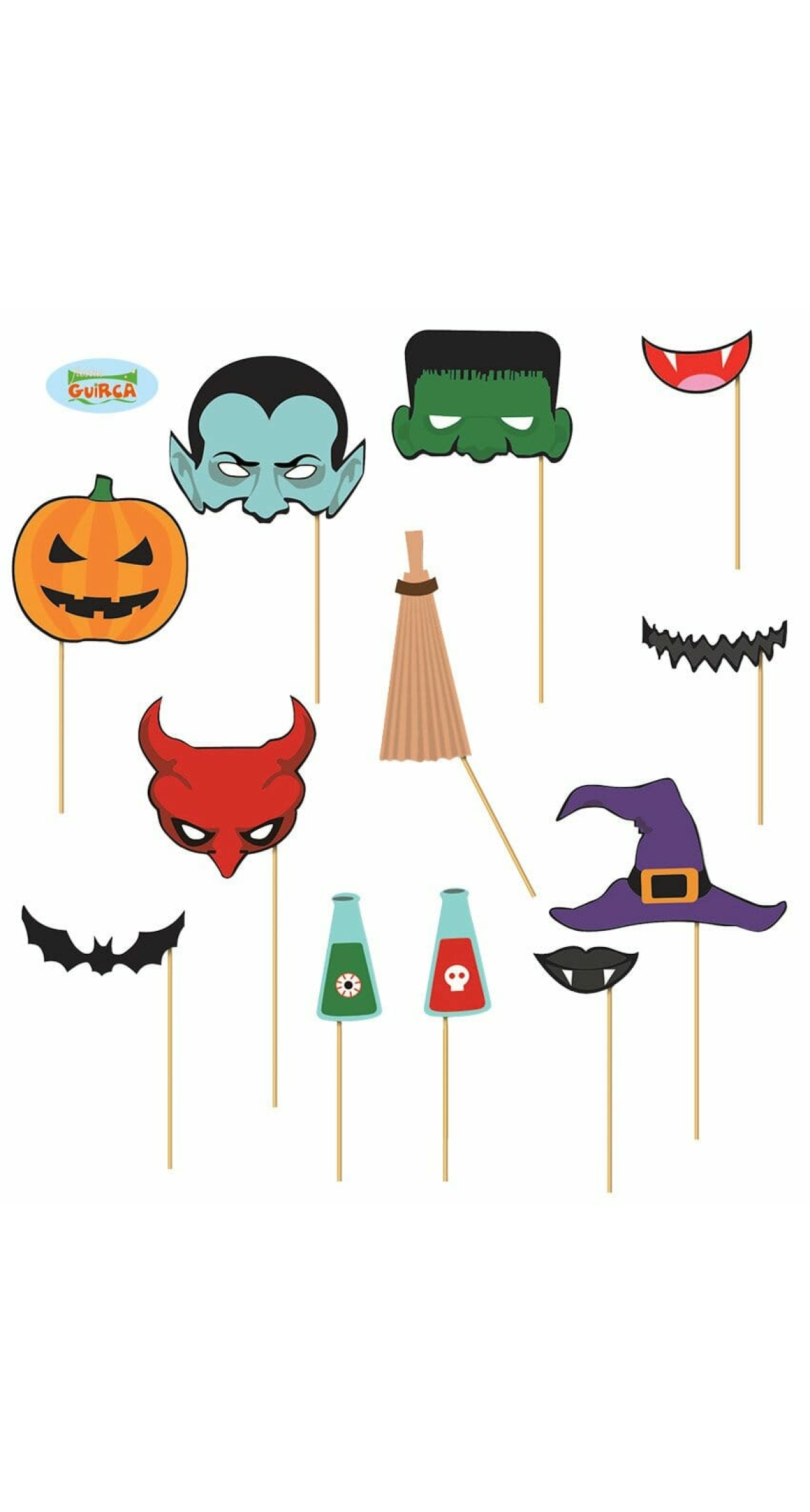 Halloween Photo Booth Set - 12pcs