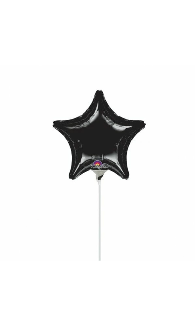 Black Star Foil Balloon 9" (23cm)