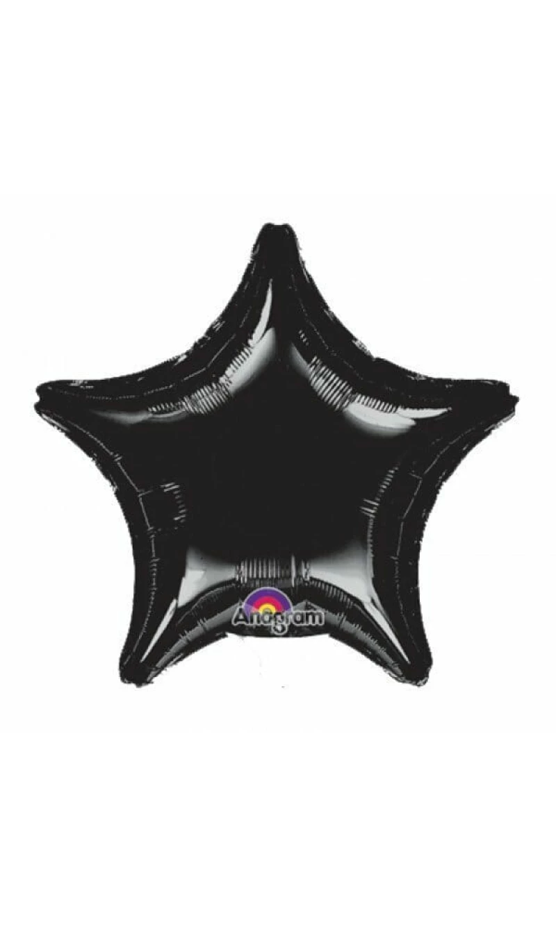Black Jumbo Star Foil Balloon 32" (81cm)