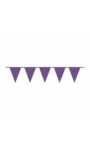 Pennant Flag Banner Plastic New Purple - 10m x 32cm