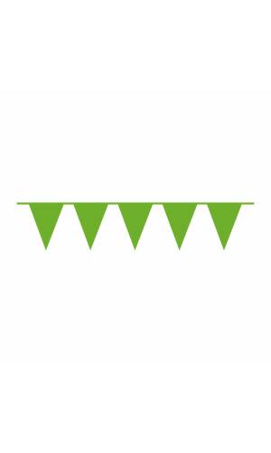 Pennant Flag Banner Plastic Kiwi Green - 10m x 32cm