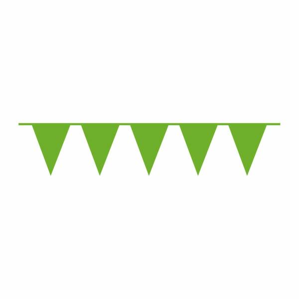 Pennant Flag Banner Plastic Kiwi Green - 10m x 32cm
