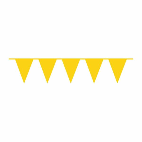 Pennant Flag Banner Plastic Yellow - 10m x 32cm