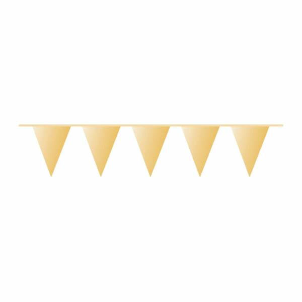 Pennant Flag Banner Plastic Gold - 10m x 32cm