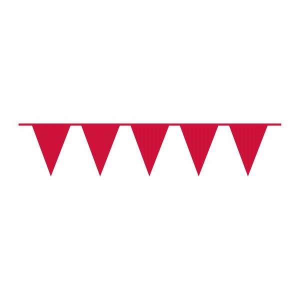 Pennant Flag Banner Plastic Red - 10m x 32cm