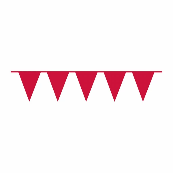 Pennant Flag Banner Plastic Red - 10m x 32cm