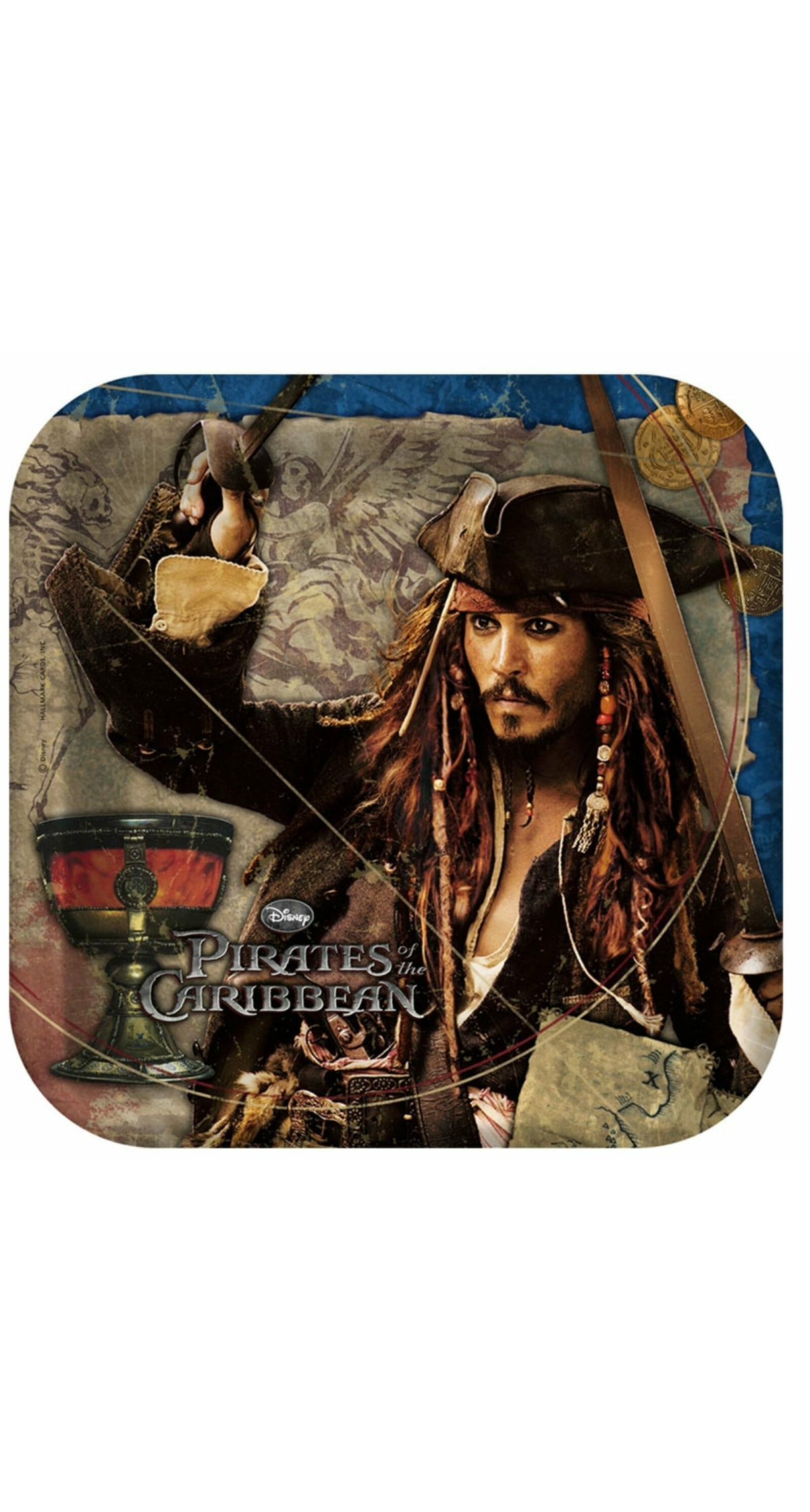 Pirates of the Caribbean Paper Plates 22.86cm x 22.86cm - 8pk