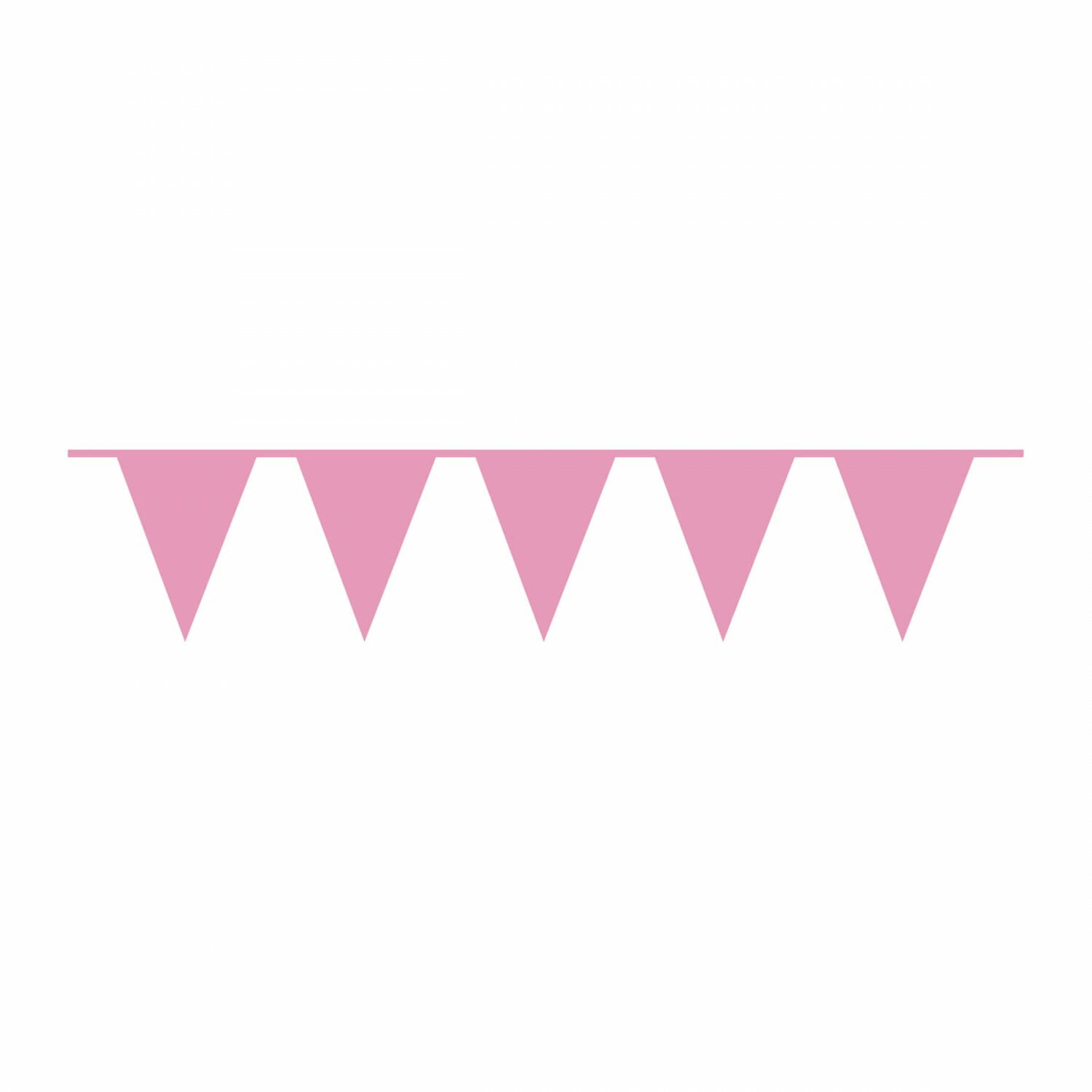 Pennant Flag Banner Plastic Bright Pink - 10m x 32cm
