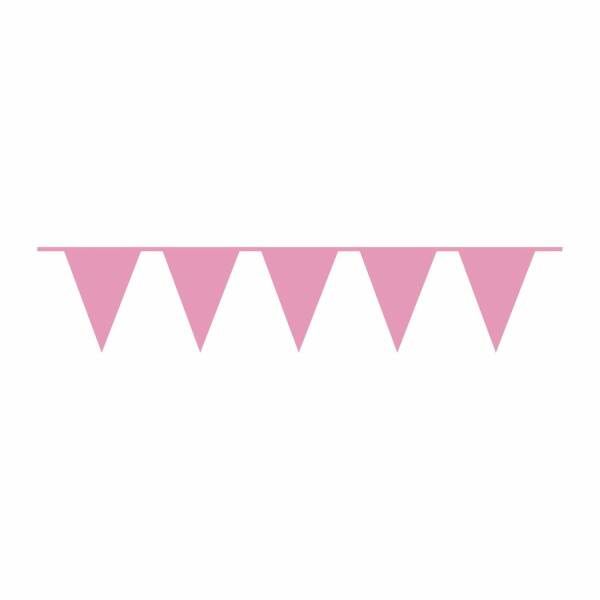 Pennant Flag Banner Plastic Bright Pink - 10m x 32cm