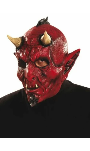 Devil Full Latex Mask - Adult One Size