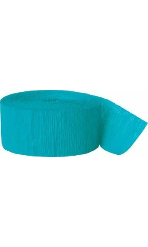 Crepe Streamer Teal (81ft) - 4.45cm x 24.6cm
