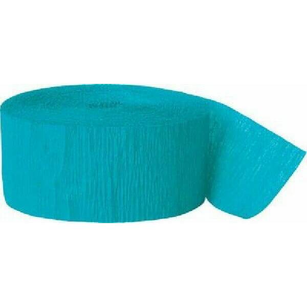 Crepe Streamer Teal (81ft) - 4.45cm x 24.6cm