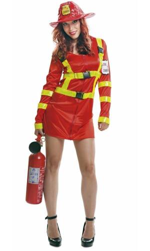 Firewoman Firefighter Costume - Adult Size Small