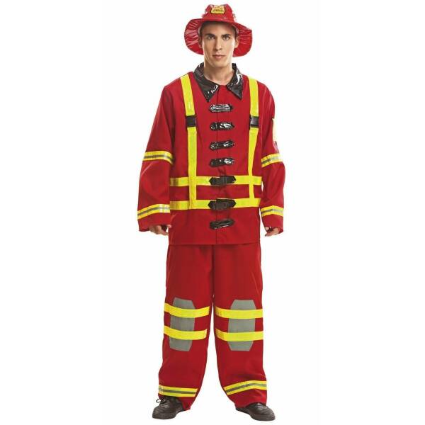 Fireman Firefighter Costume - Adult Size Medium / Large