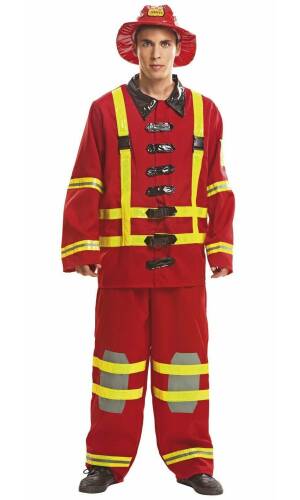 Fireman Firefighter Costume - Adult Size Small