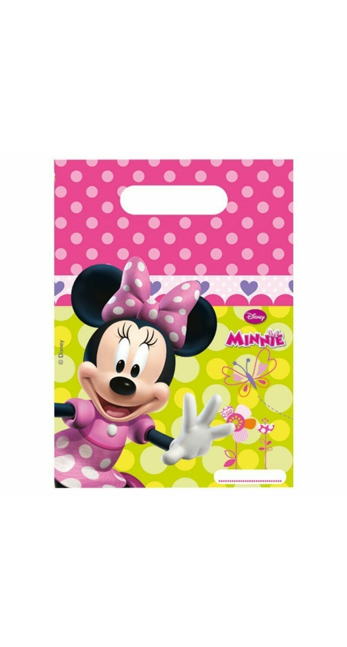 Minnie Mouse Bow-Tique Plastic Party Bags - 6pk