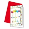 Happy Birthday Streamers Invitations & Envelopes  - 6pk