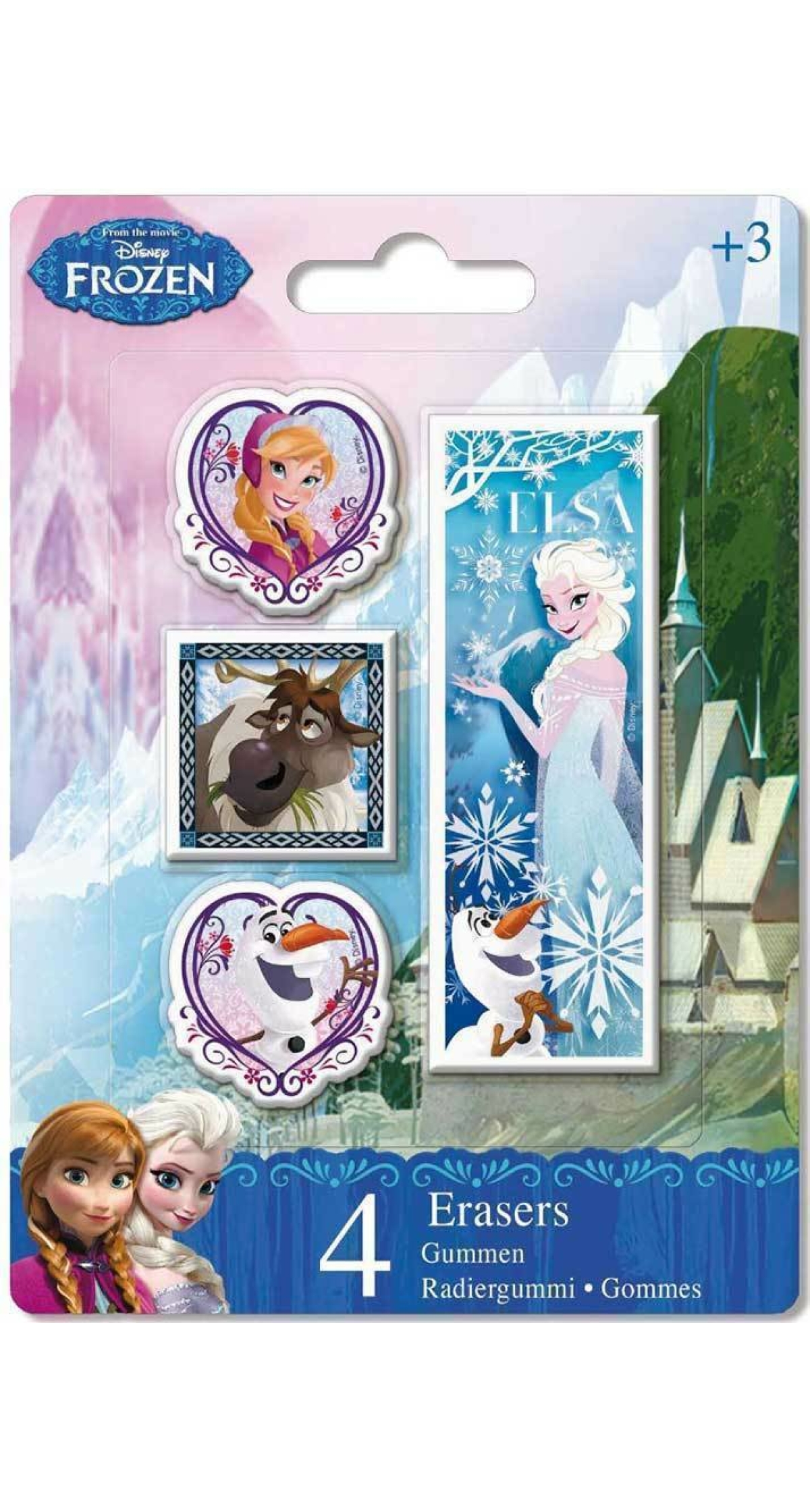 Frozen Erasers - 4pk