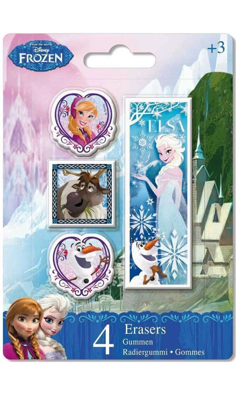 Frozen Erasers - 4pk