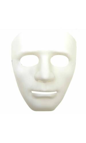White Plain Mask - Adult One Size