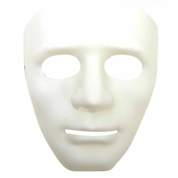 White Plain Mask - Adult One Size