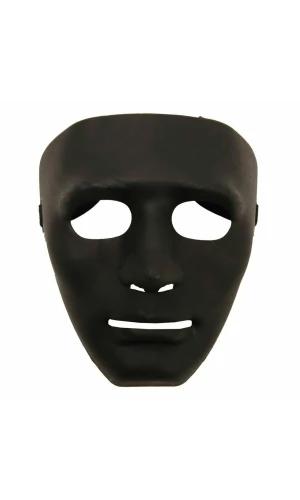 Black Plain Mask - Adult One Size